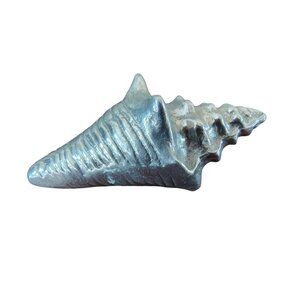 Arthur Court Silver Tone Metal Conch Shell Figurine Decor, 4" Ocean Beach